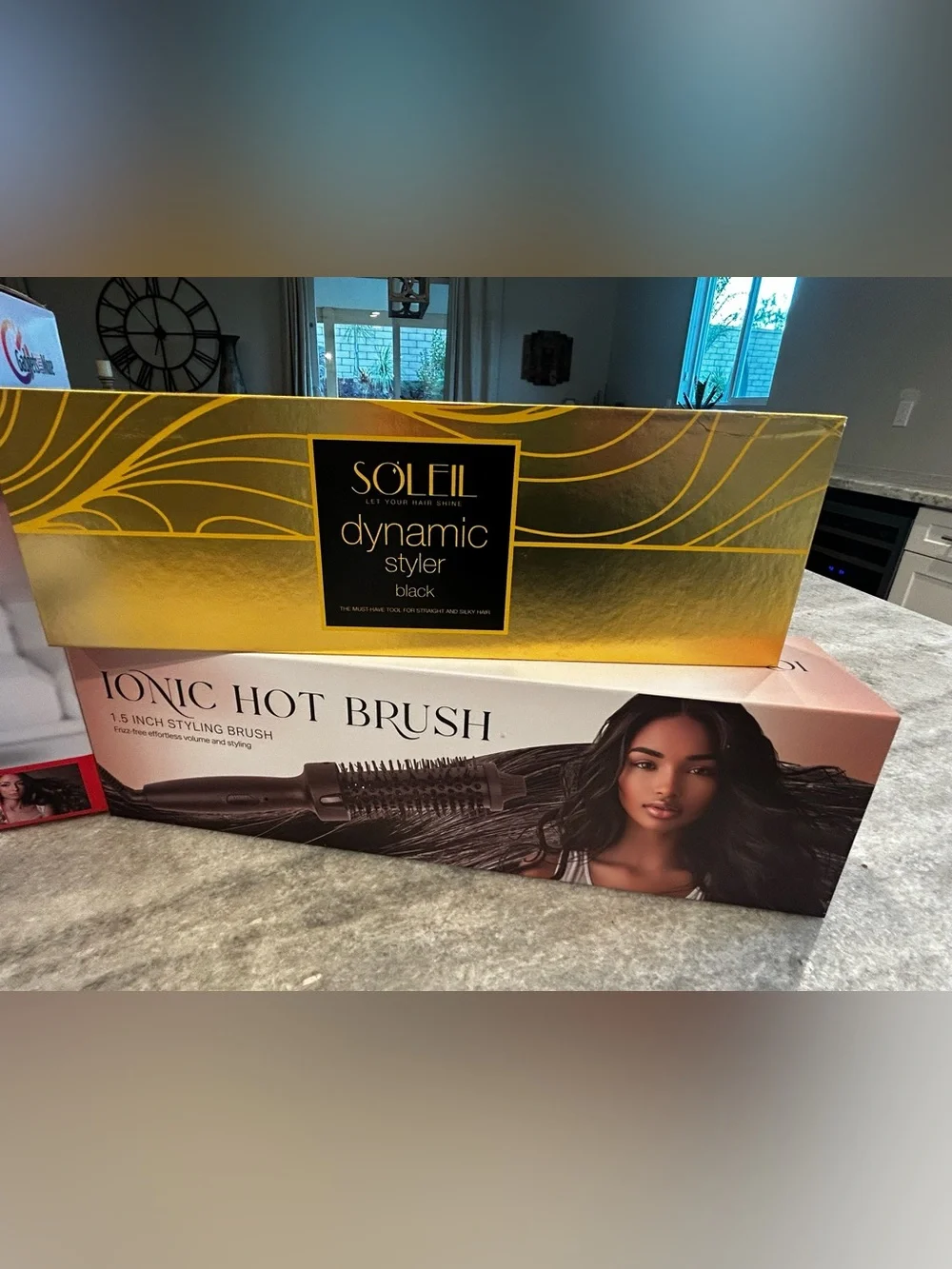 Dynamic Styler flat iron- Black and Professional Hot Brush bundle